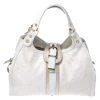 Versace White Signature Fabric And Leather Tote For Women
