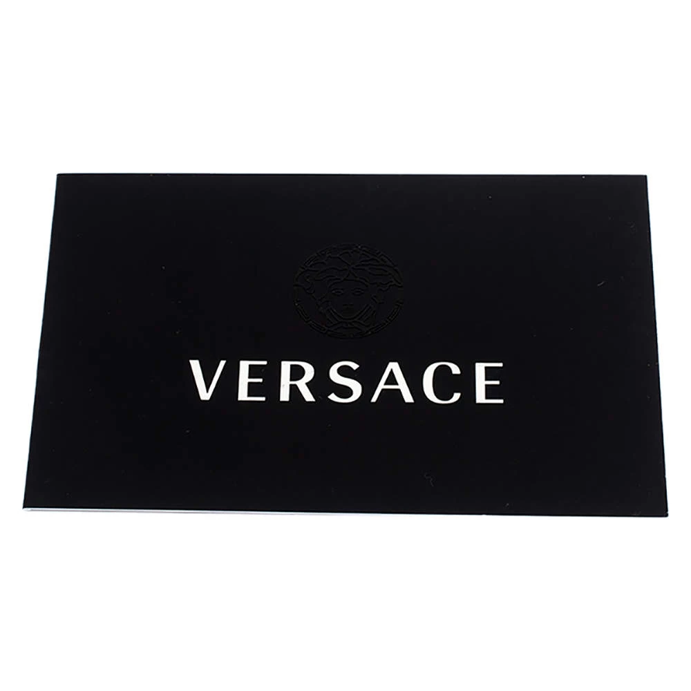 Versace White Leather Logo Embossed Tote For Women - Image 10