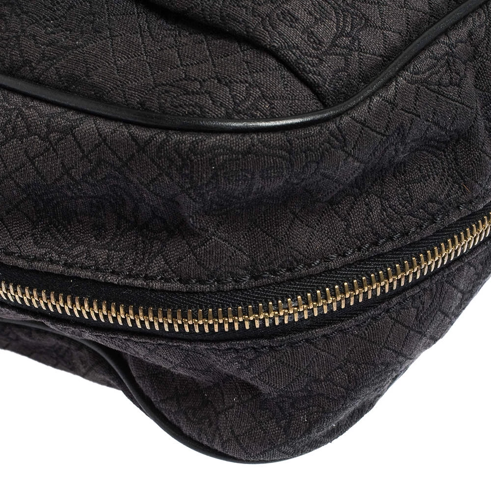 Versace Medusa Print Canvas And Leather Multiple Pocket Shoulder Bag For Women - Image 10