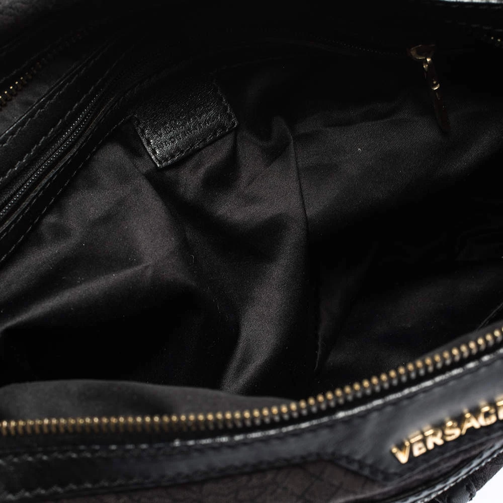 Versace Medusa Print Canvas And Leather Multiple Pocket Shoulder Bag For Women - Image 7