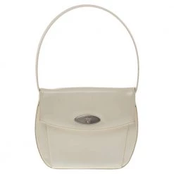 Versace White Patent Leather Shoulder Bag For Women