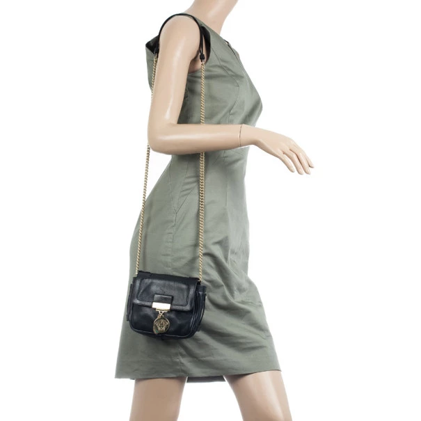 Versace Black Chain Mini Shoulder Bag For Women - Image 2
