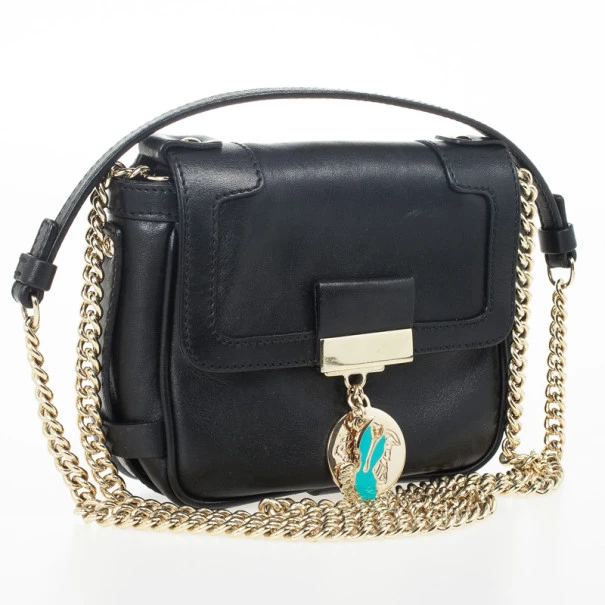 Versace Black Chain Mini Shoulder Bag For Women - Image 3