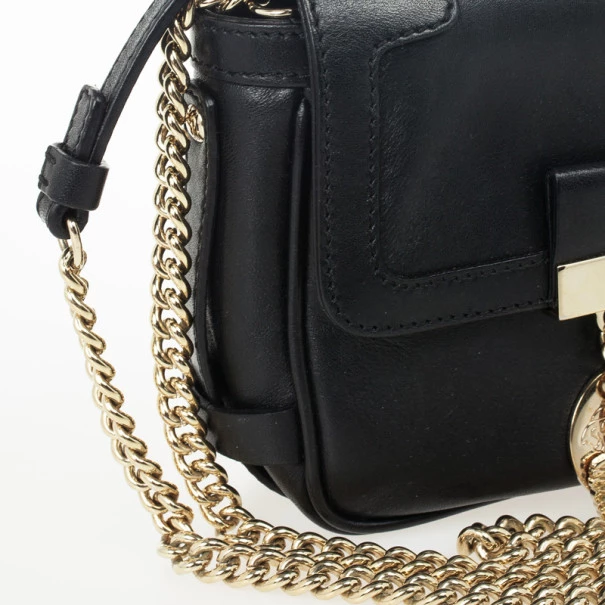 Versace Black Chain Mini Shoulder Bag For Women - Image 8