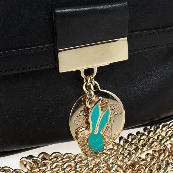 Versace Black Chain Mini Shoulder Bag For Women - Image 11