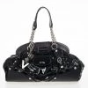 Versace Black Patent Framed Satchel For Women