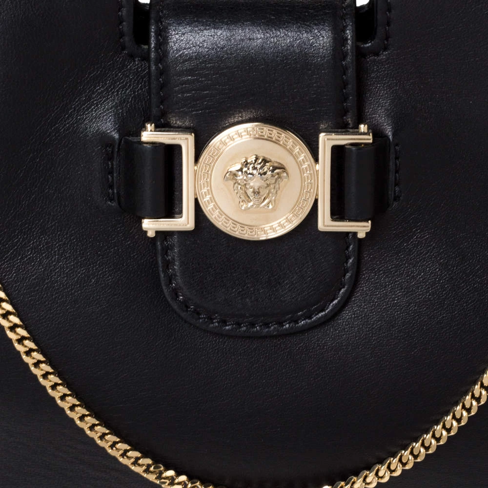 Versace Black Leather Medusa Medallion Bag For Women - Image 5