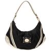 Versace Black/Gold Nylon And Leather Studded Hobo For Women