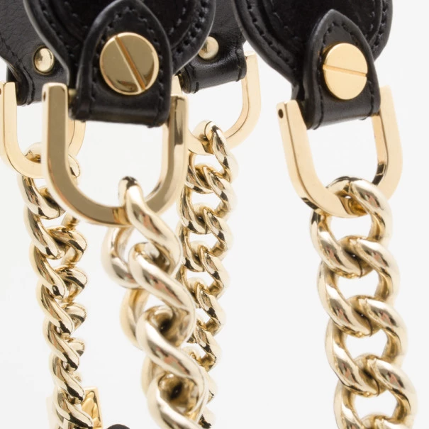 Versace Black Chinchilla Madonna Boston Bag For Women - Image 12