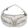 Versace White Leather Medusa Shoulder Bag For Women