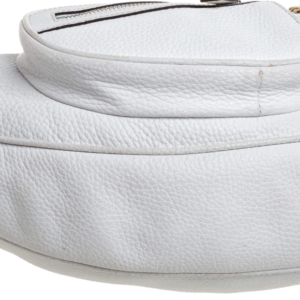 Versace White Leather Medusa Shoulder Bag For Women - Image 11