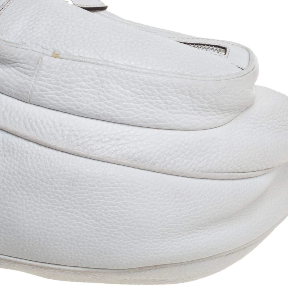 Versace White Leather Medusa Shoulder Bag For Women - Image 12