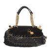 Versace Black Leather/Calfhair And Suede Corset Frame Shoulder Bag For Women