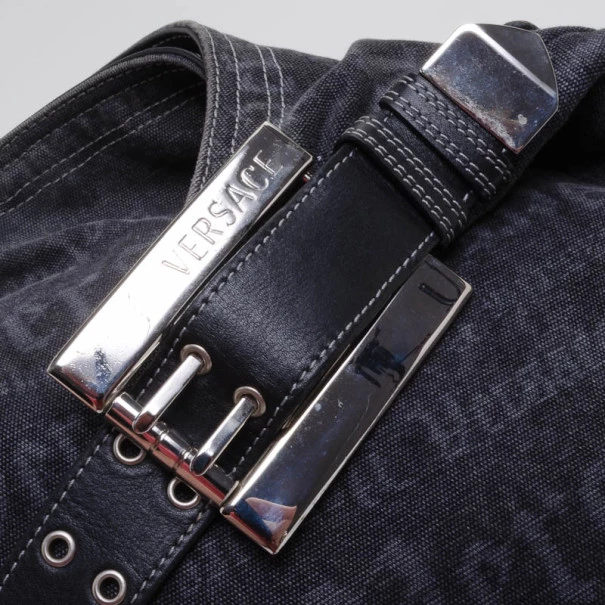 Versace Denim Shoulder Bag For Women - Image 8