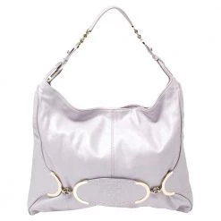 Versace Lilac Leather Medusa Embossed Hobo For Women