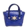 Versace Royal Blue Python Mini Medusa Tote For Women
