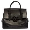 Versace Black Leather Palazzo Empire Tote For Women