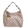 Versace Grey/Metallic Monogram Canvas And Leather Palazzo Charm Hobo For Women