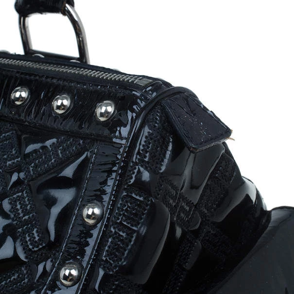 Versace Black Quilted Leather Snap Out Of It Satchel For Women - Image 8
