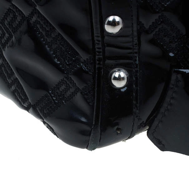 Versace Black Quilted Leather Snap Out Of It Satchel For Women - Image 9