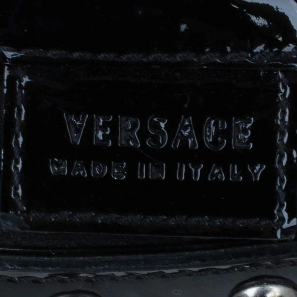 Versace Black Quilted Leather Snap Out Of It Satchel For Women - Image 15