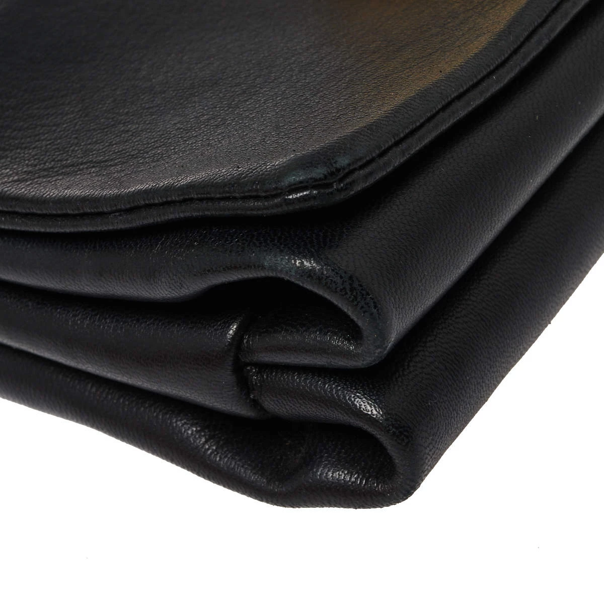 Versace Black Leather Palazzo Flap Chain Shoulder Bag For Women - Image 11