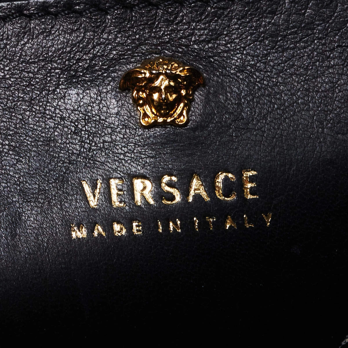 Versace Black Leather Palazzo Flap Chain Shoulder Bag For Women - Image 9