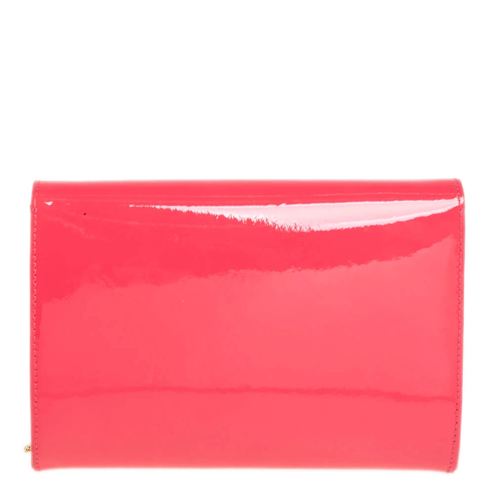 Versace Peach Patent Leather Medusa Chain Clutch For Women - Image 4