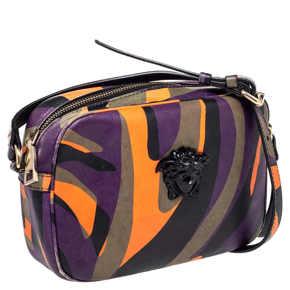 Versace Multicolor Leather Palazzo Medusa Camera Crossbody Bag For Women - Image 3