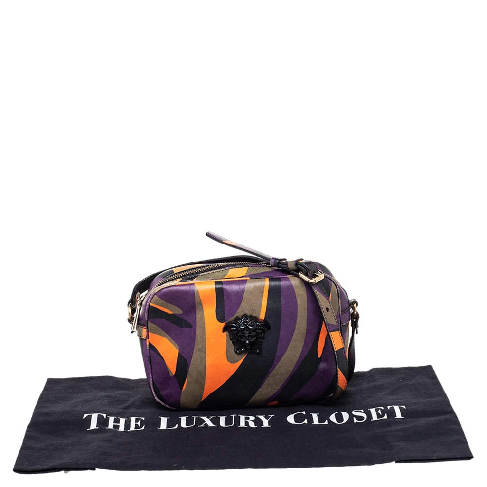 Versace Multicolor Leather Palazzo Medusa Camera Crossbody Bag For Women - Image 9