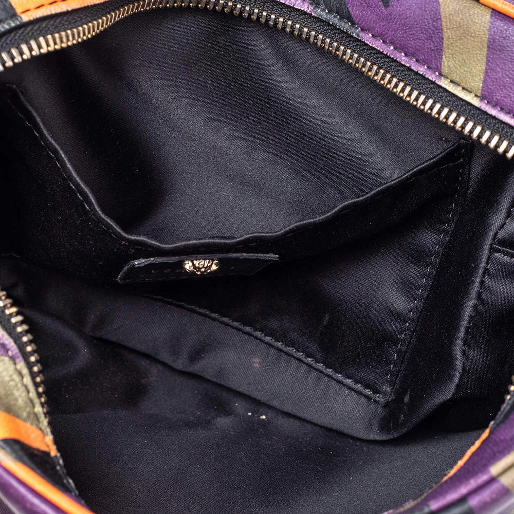 Versace Multicolor Leather Palazzo Medusa Camera Crossbody Bag For Women - Image 7