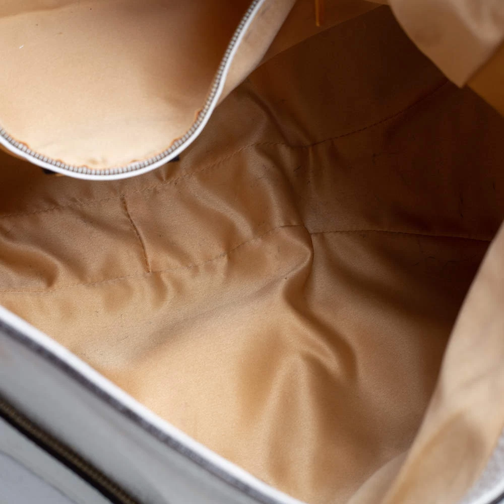 Versace White Pebbled Leather Biker Hobo For Women - Image 8