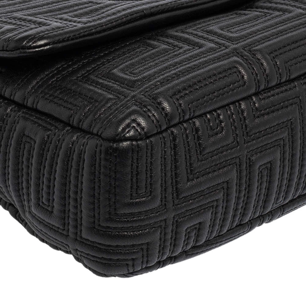 Versace Black Leather Medusa Shoulder Bag For Women - Image 13