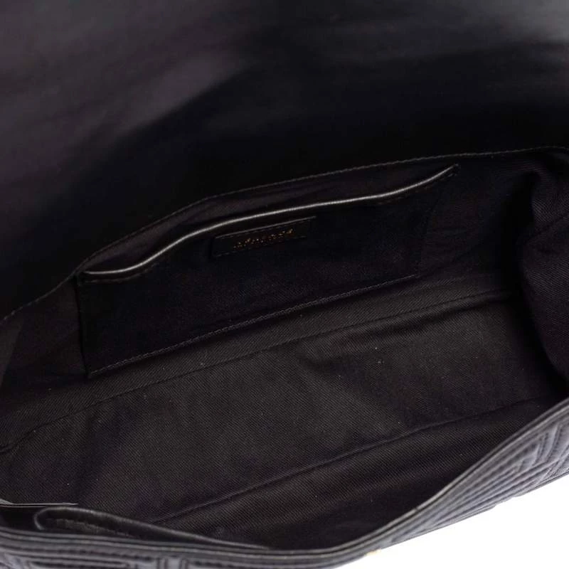 Versace Black Leather Medusa Shoulder Bag For Women - Image 7