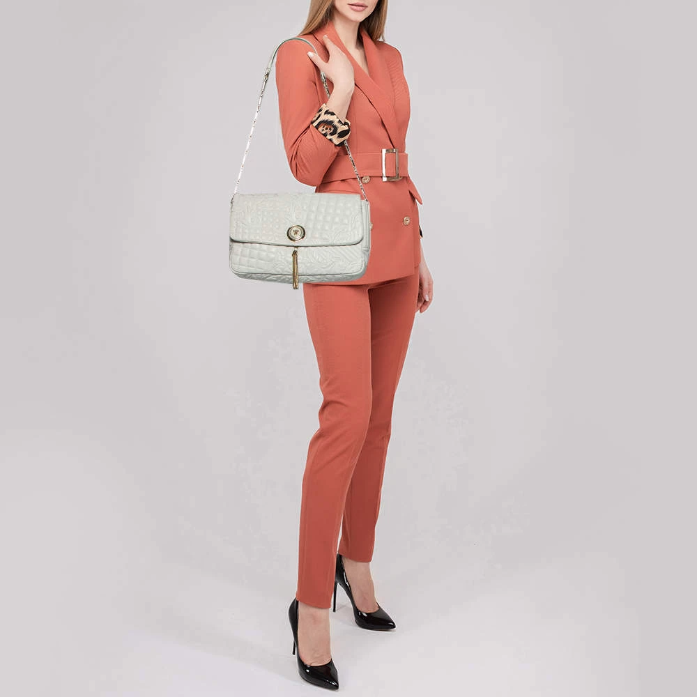 Versace White Leather Vanitas Medea Shoulder Bag For Women - Image 2