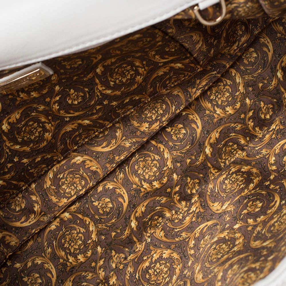 Versace White Leather Vanitas Medea Shoulder Bag For Women - Image 9