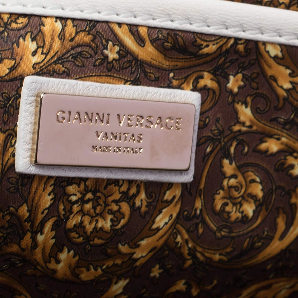 Versace White Leather Vanitas Medea Shoulder Bag For Women - Image 10