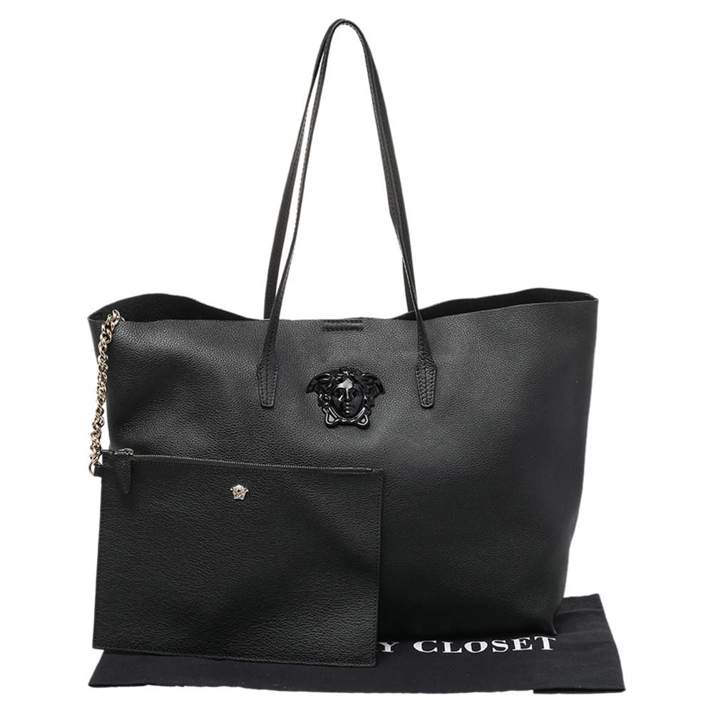 Versace Black Leather Palazzo Medusa Tote For Women - Image 9