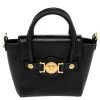 Versace Black Leather Mini Signature Satchel For Women