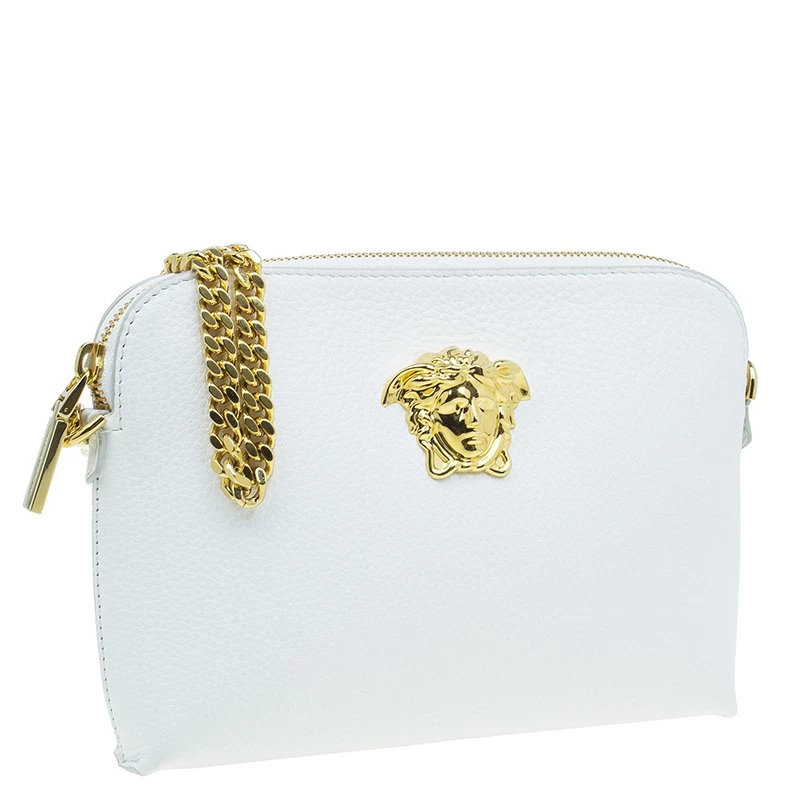 Versace White Leather Small Medusa Clutch For Women - Image 3