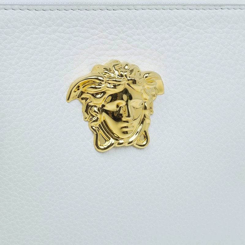 Versace White Leather Small Medusa Clutch For Women - Image 8