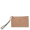 Versace Beige Leather Medusa Wristlet Clutch For Women