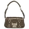 Versace Brown Python Small Flap Shoulder Bag For Women