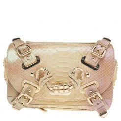 Versace Multicolor Glazed Python Canyon Top Handle Bag For Women
