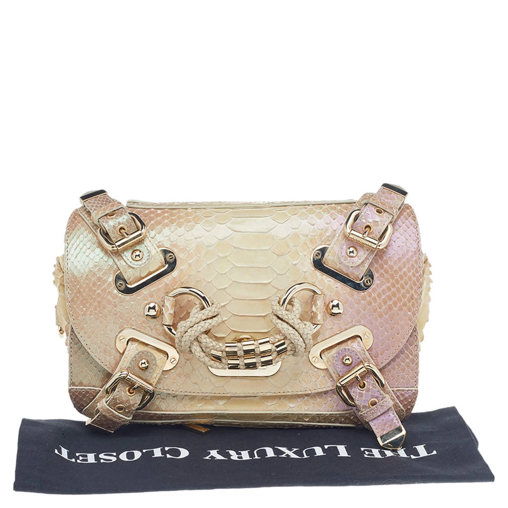 Versace Multicolor Glazed Python Canyon Top Handle Bag For Women - Image 9