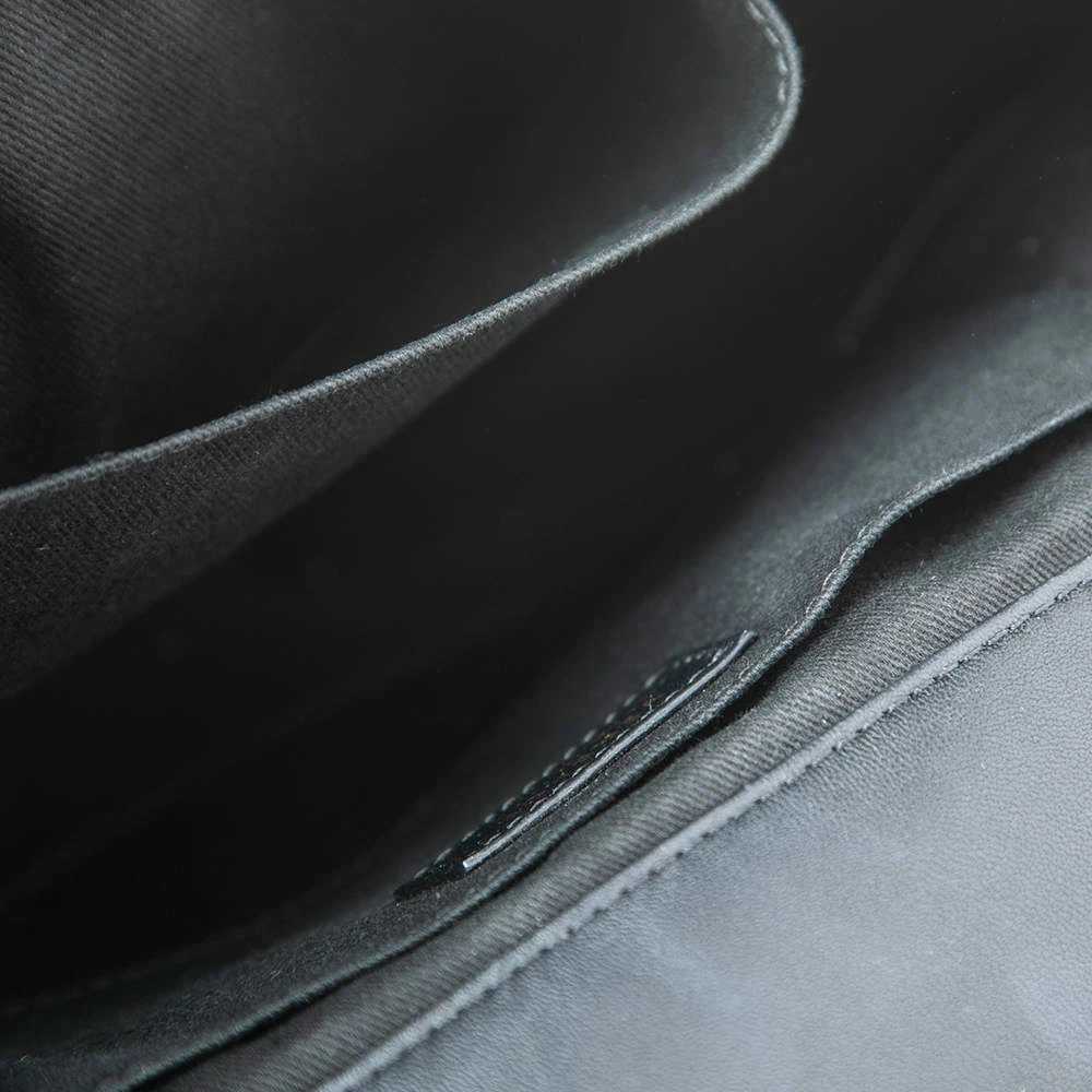 Versace Black Quilted Leather Icon Shoulder Bag For Women - Image 8