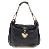 Versace Black Leather Shoulder Bag For Women