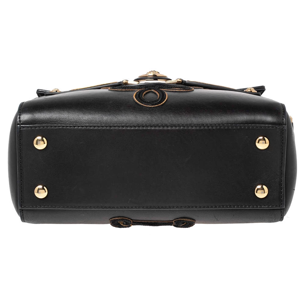 Versace Black Leather D Signature Medusa Shoulder Bag For Women - Image 6