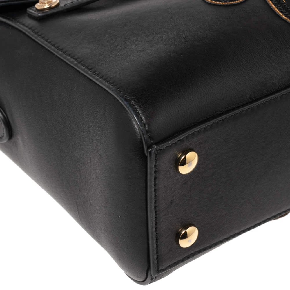 Versace Black Leather D Signature Medusa Shoulder Bag For Women - Image 11