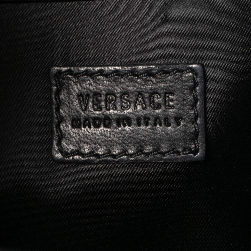 Versace Black Leather D Signature Medusa Shoulder Bag For Women - Image 9